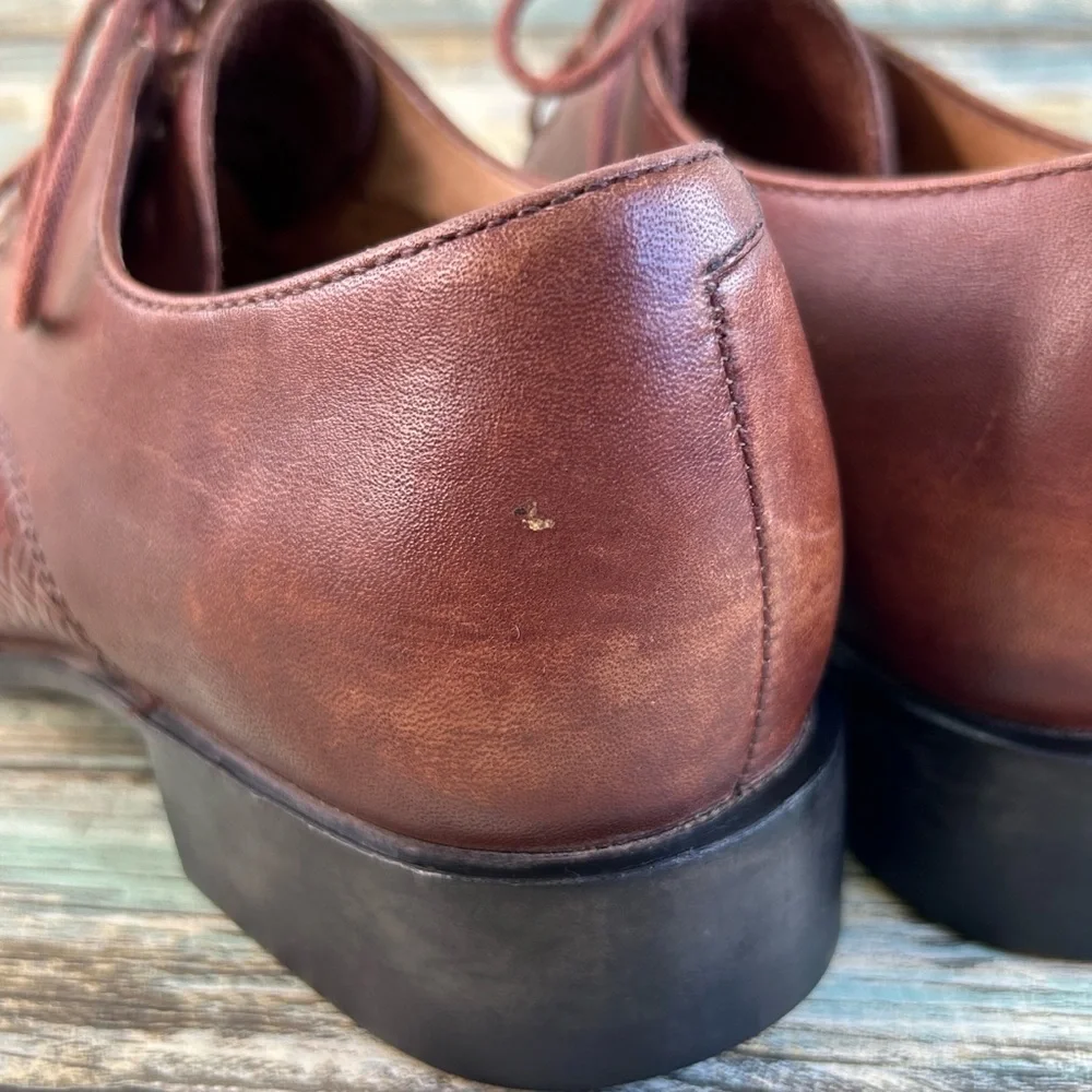 Ariat Jamie Tassel Oxford Shoes Womens 7B Brown Leather Woven Western Equestrian